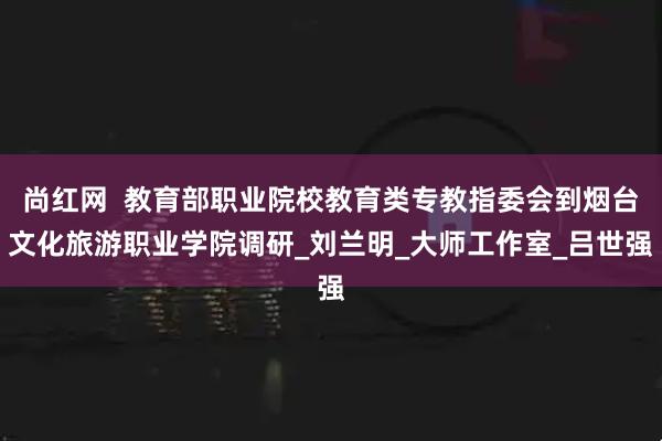 尚红网  教育部职业院校教育类专教指委会到烟台文化旅游职业学院调研_刘兰明_大师工作室_吕世强